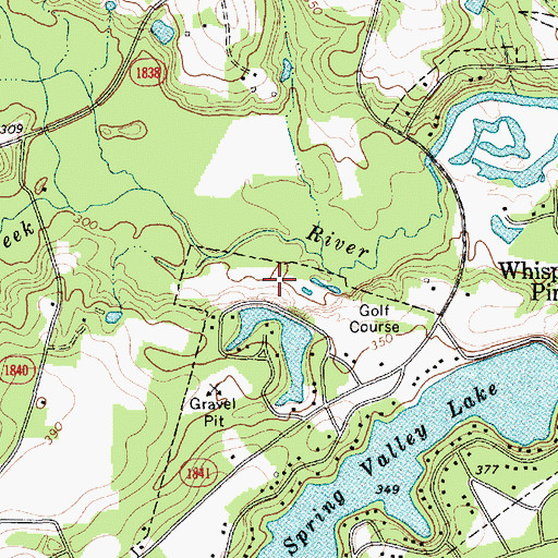 Topographic Map of Fly Rod Lake Dam, NC