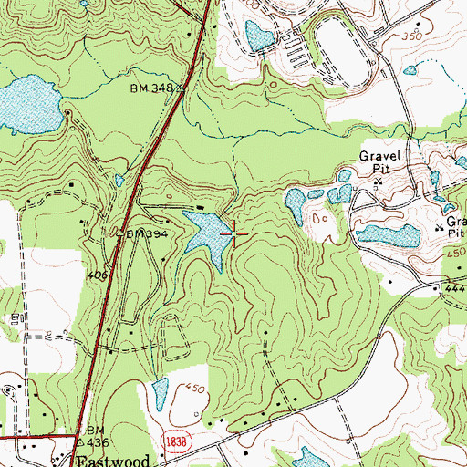 Topographic Map of Long Leaf Lake Dam, NC