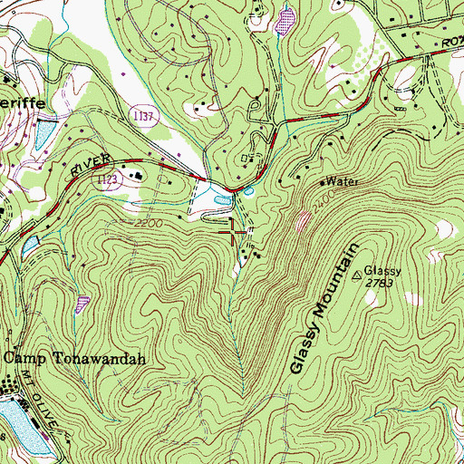 Topographic Map of Kenmure Pond Dam, NC