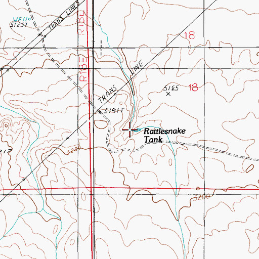 Topographic Map of Rattlesnake Tank, AZ
