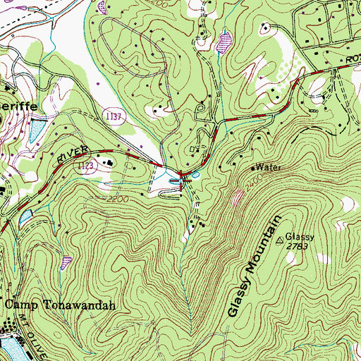 Topographic Map of Kenmure Pond, NC