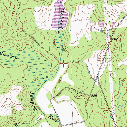 Topographic Map of Williams Pond Dam, NC