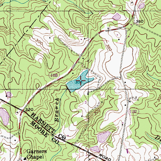 Topographic Map of Blue Brothers Pond, NC