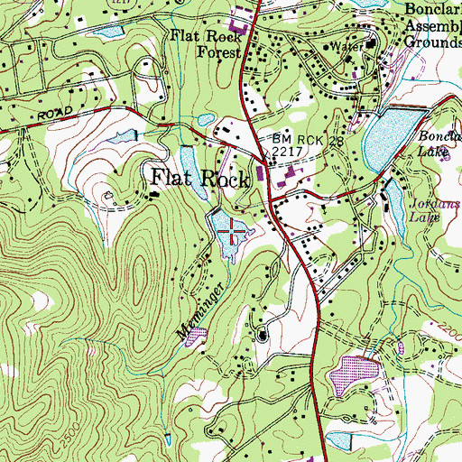 Topographic Map of Front Lake, NC