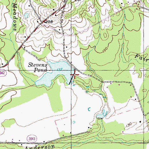 Topographic Map of Woods Lake Dam, NC