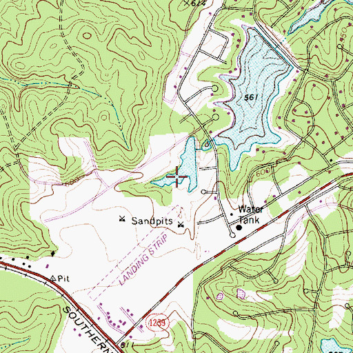 Topographic Map of D C Ewing Dam, NC