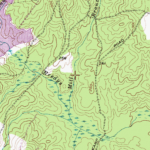 Topographic Map of Silver Run Lake, NC