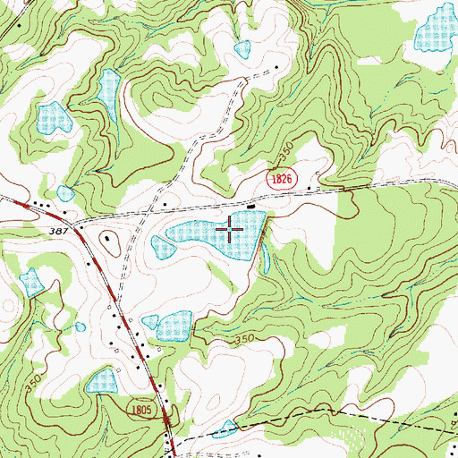 Topographic Map of Thurlows Lake, NC