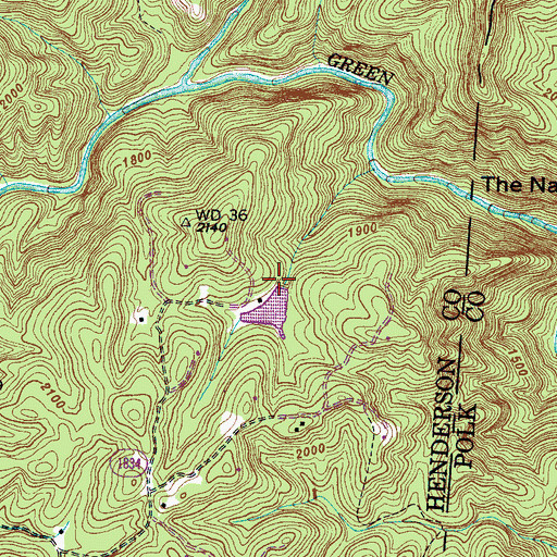 Topographic Map of Pegram Lake Dam, NC