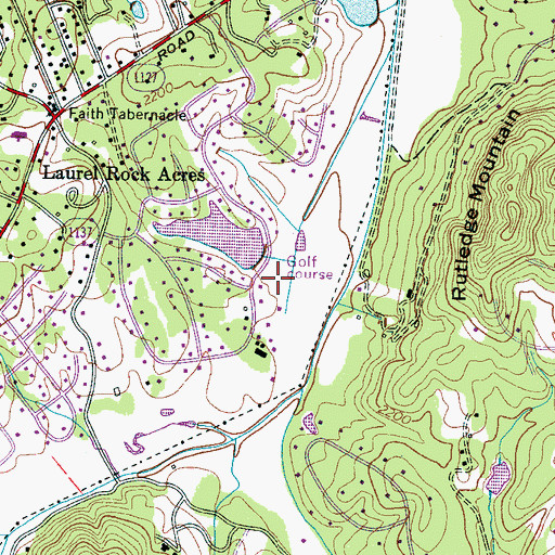 Topographic Map of Crooked Creek Dam, NC