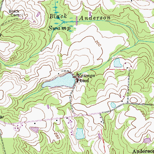 Topographic Map of Smith Lake Dam, NC