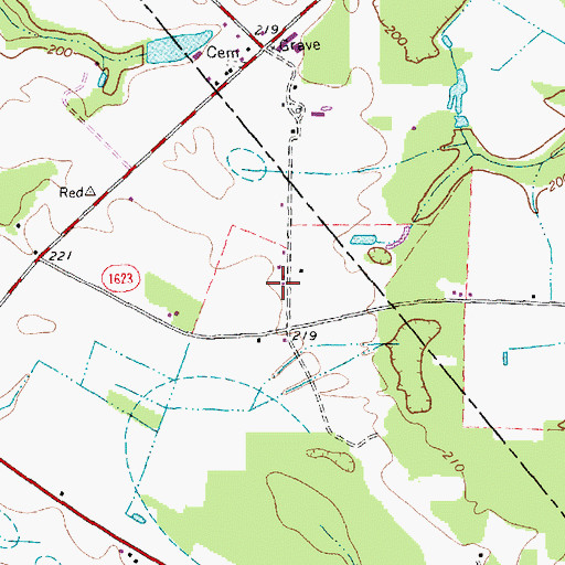 Topographic Map of Godwins Lake, NC
