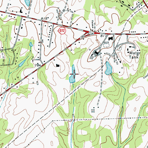 Topographic Map of Gaston County Farm Lake, NC