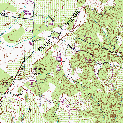 Topographic Map of Larry Ball Dam, NC