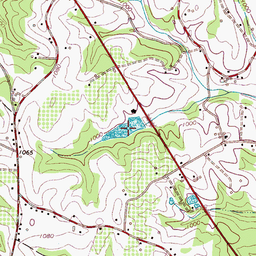 Topographic Map of Sunnyside Lake, NC