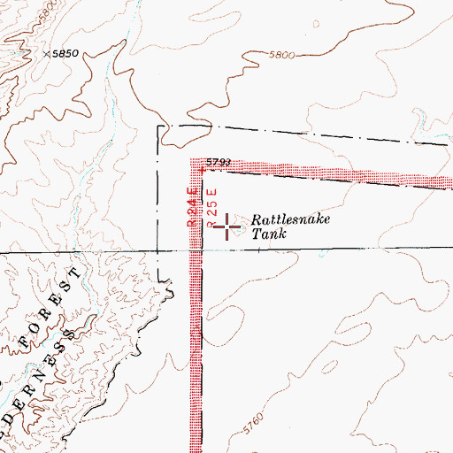 Topographic Map of Rattlesnake Tank, AZ