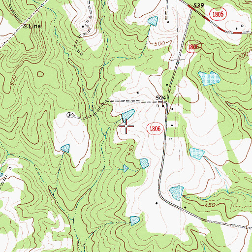 Topographic Map of Carthage Lake Dam Number Two, NC