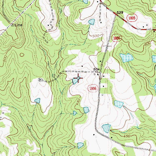 Topographic Map of Carthage Lake Number Two, NC