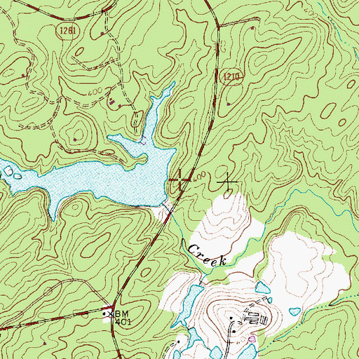 Topographic Map of Boy Scouts of America Dam, NC