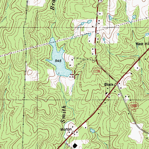 Topographic Map of Alexander Pond Dam, NC