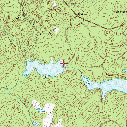 Topographic Map of Boy Scouts of America Dam, NC