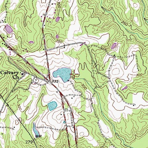 Topographic Map of Boyce Olive Dam, NC