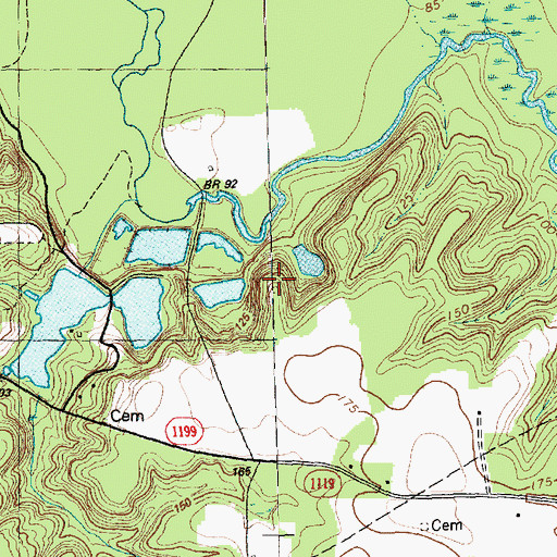 Topographic Map of Sylvinia Lake, NC