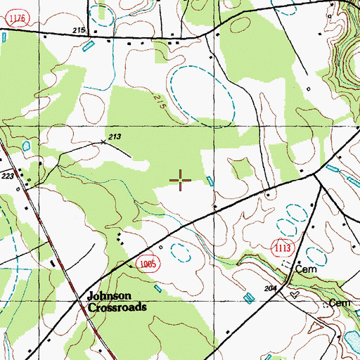 Topographic Map of Lake Vance, NC