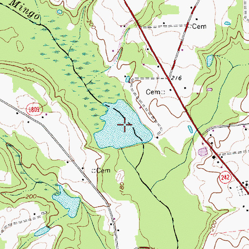 Topographic Map of Hayner Pond, NC