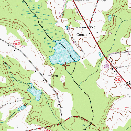 Topographic Map of Hayner Pond Dam, NC