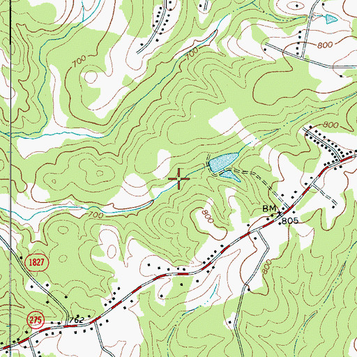 Topographic Map of Rowland Lake Number One, NC
