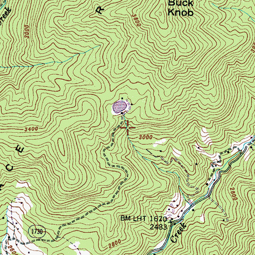 Topographic Map of McGuire Lake Dam, NC