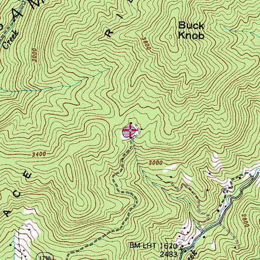 Topographic Map of McGuire Lake, NC