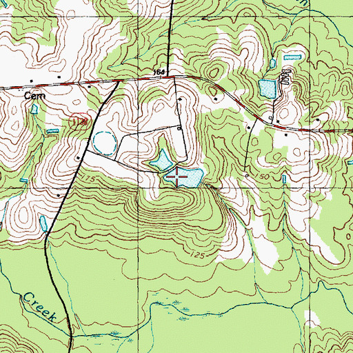 Topographic Map of Harold W Lees Pond Dam, NC