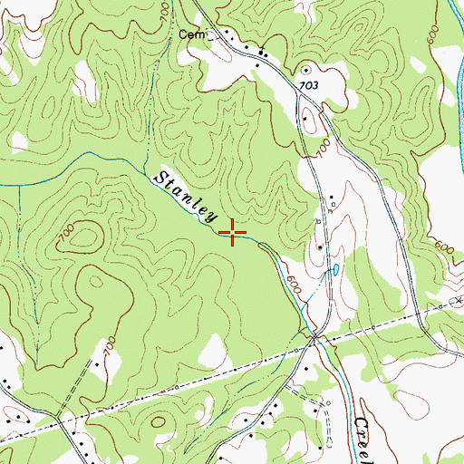 Topographic Map of R E Rankin Lake, NC