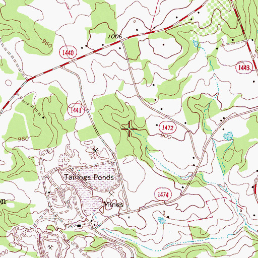 Topographic Map of Lagoon D Dam, NC