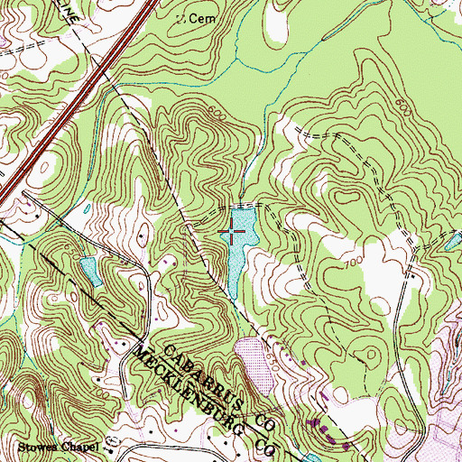 Topographic Map of Keasler Lake Dam, NC