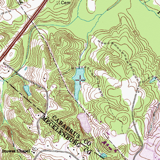 Topographic Map of Keasler Lake, NC