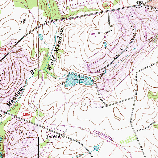 Topographic Map of Jackson Training School Lake, NC