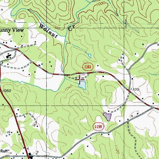 Topographic Map of Kaye Thompson Lake, NC