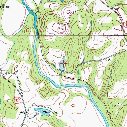 Topographic Map of Rhyne Lake Number Two, NC
