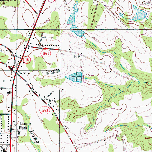 Topographic Map of Kennedy Lake, NC