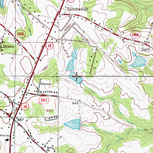 Topographic Map of Hendricks Lake, NC
