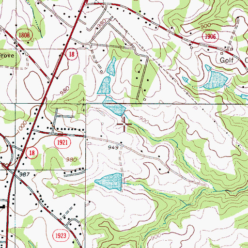 Topographic Map of Hendricks Lake Dam, NC
