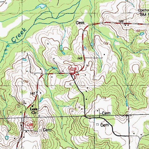 Topographic Map of Lake Austin, NC