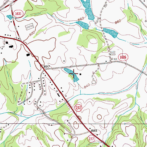 Topographic Map of Beam Lake, NC