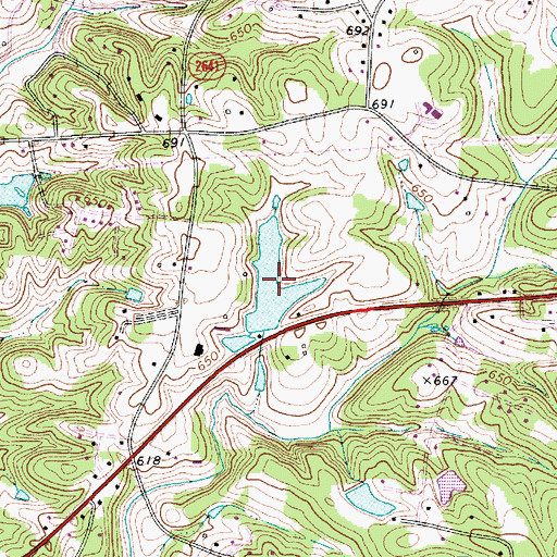 Topographic Map of Buffalo Ranch Lake, NC