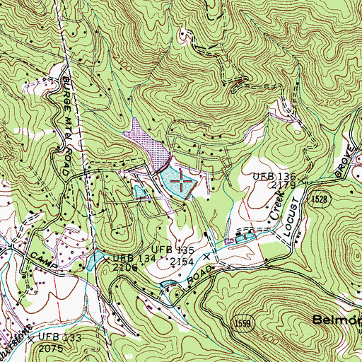 Topographic Map of Beechwood Lake, NC