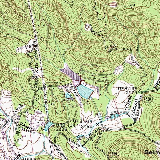 Topographic Map of Beech Lake Dam, NC