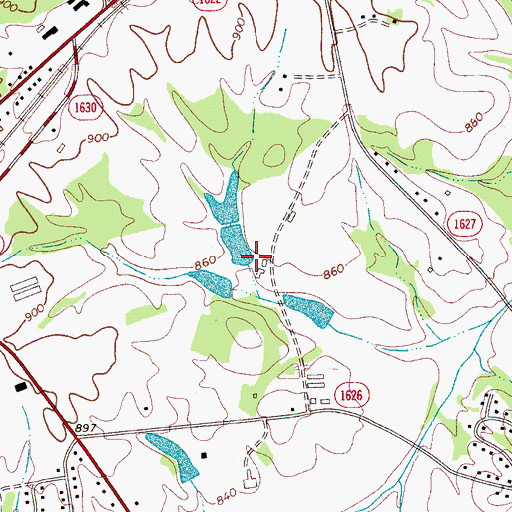 Topographic Map of Sunbeam Farm Lake Dam Number Two, NC